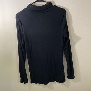 Thin black turtleneck